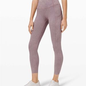Lululemon Fast & Free Tight II 7/8 25” - Ice Dye Wash Violet Verbena - Size 6